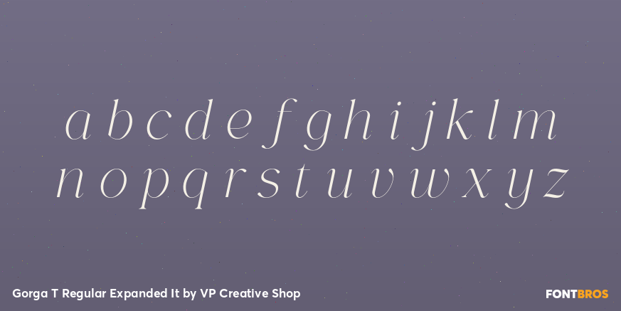 Gorga T Regular Expanded It Font Poster #3