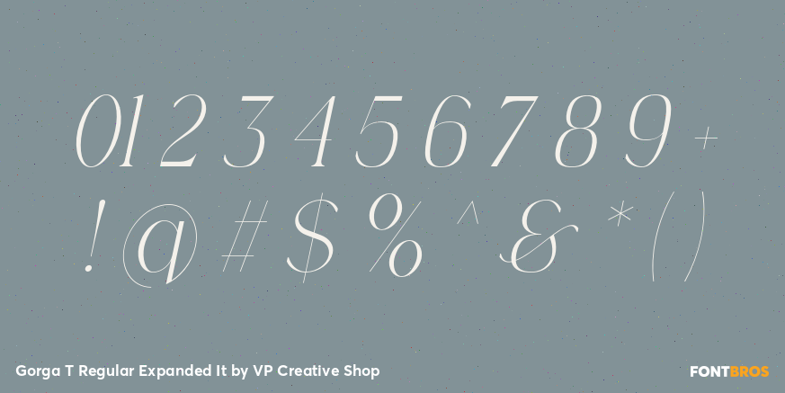 Gorga T Regular Expanded It Font Poster #4