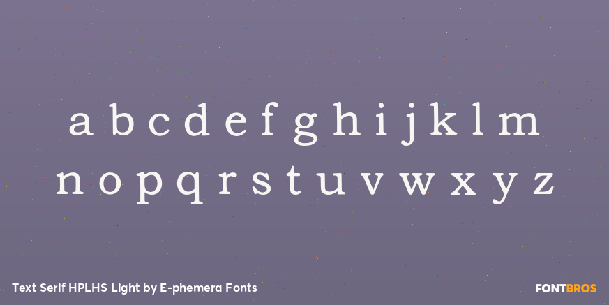Text Serif HPLHS Light Font Poster #3