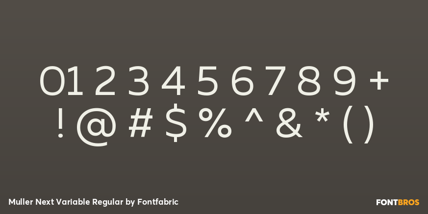 Muller Next Variable Regular Font Poster #4