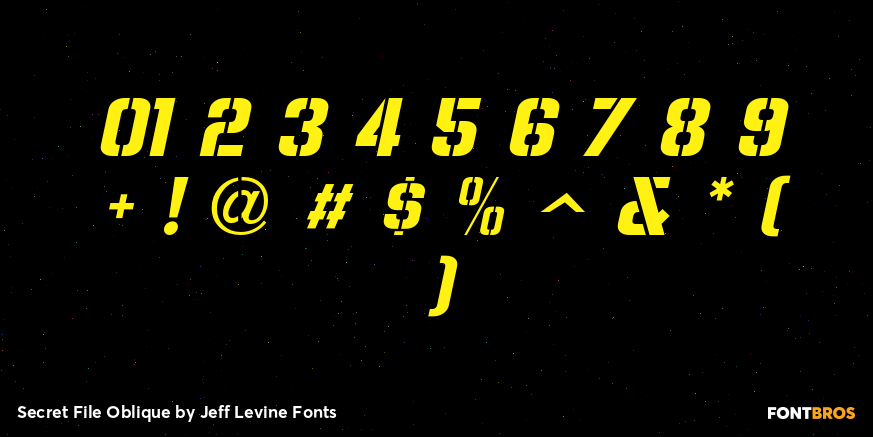 Secret File Oblique Font Poster #1