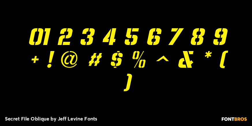 Secret File Oblique Font Poster #4