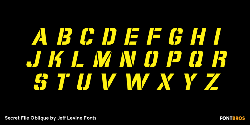 Secret File Oblique Font Poster #1