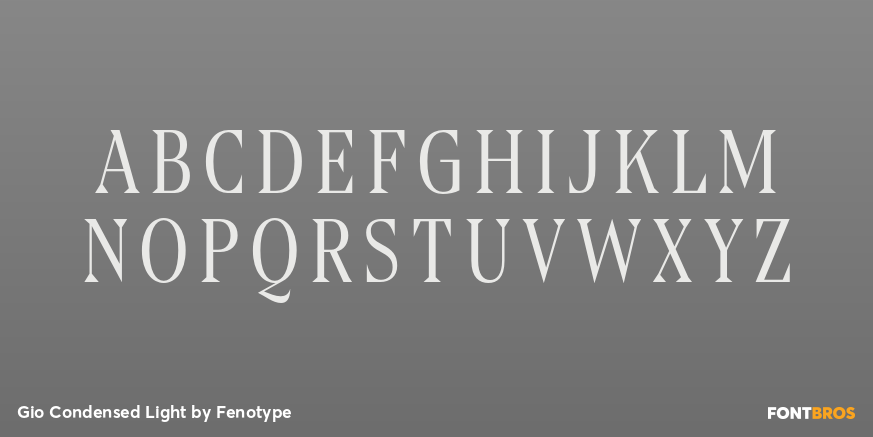 Gio Condensed Light Font Poster #2