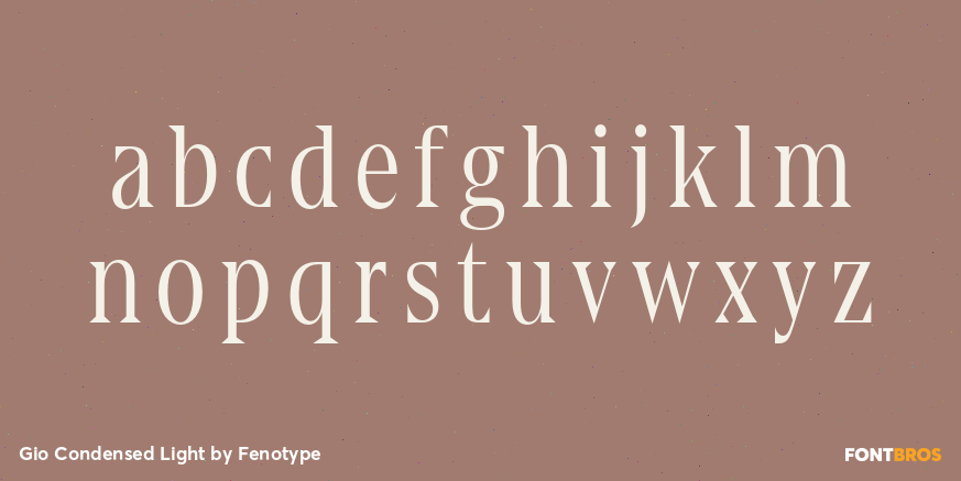 Gio Condensed Light Font Poster #3