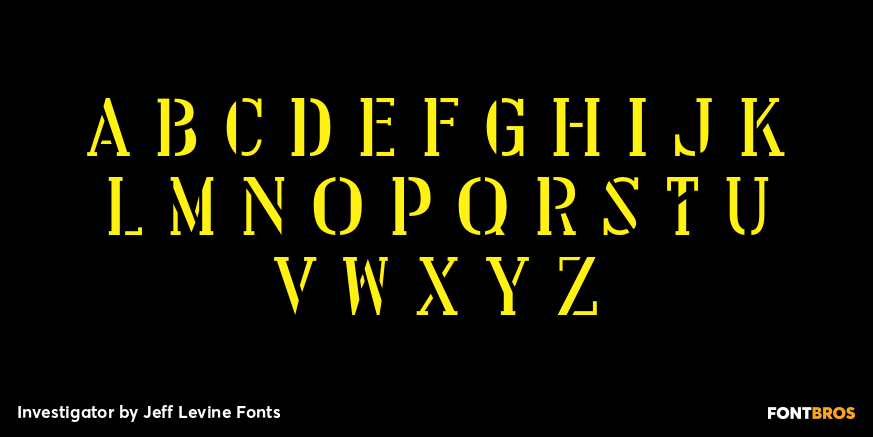 Investigator Font Poster #2