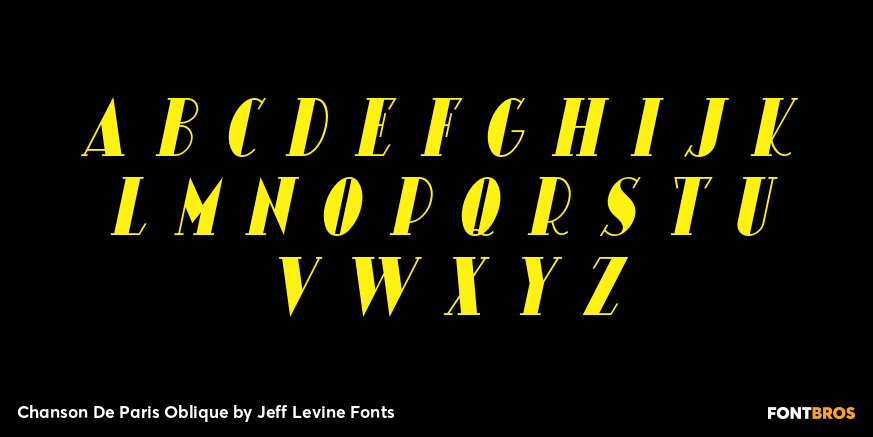 Chanson De Paris Oblique Font Poster #2