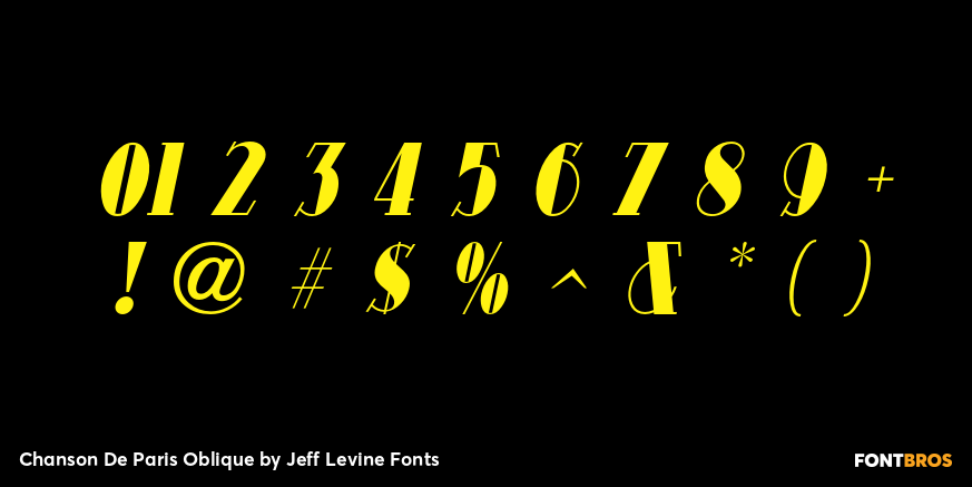 Chanson De Paris Oblique Font Poster #4