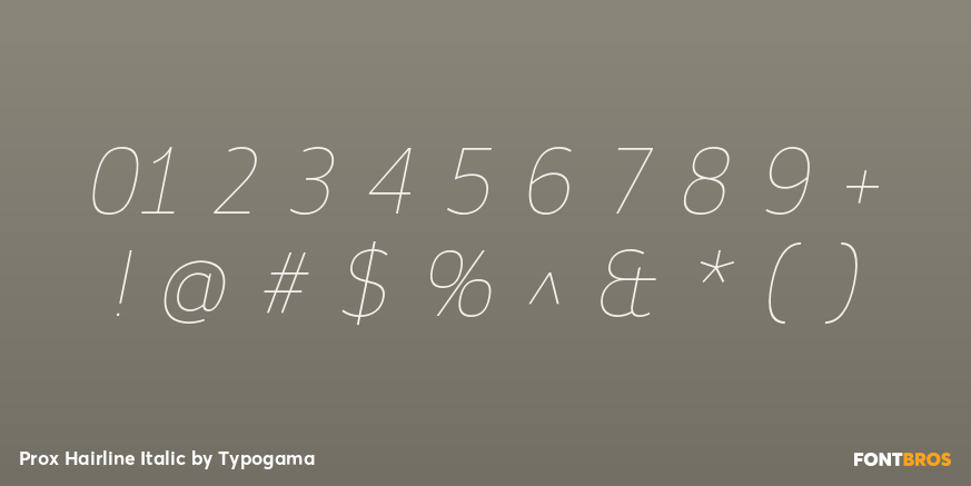 Prox Hairline Italic Font Poster #4