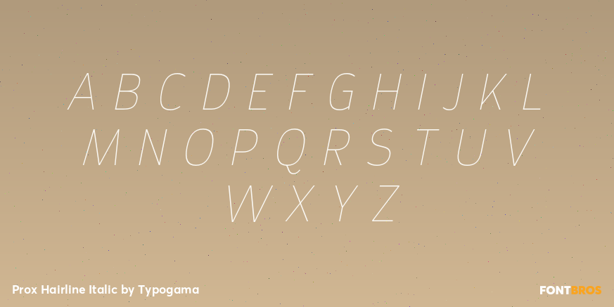 Prox Hairline Italic Font Poster #2