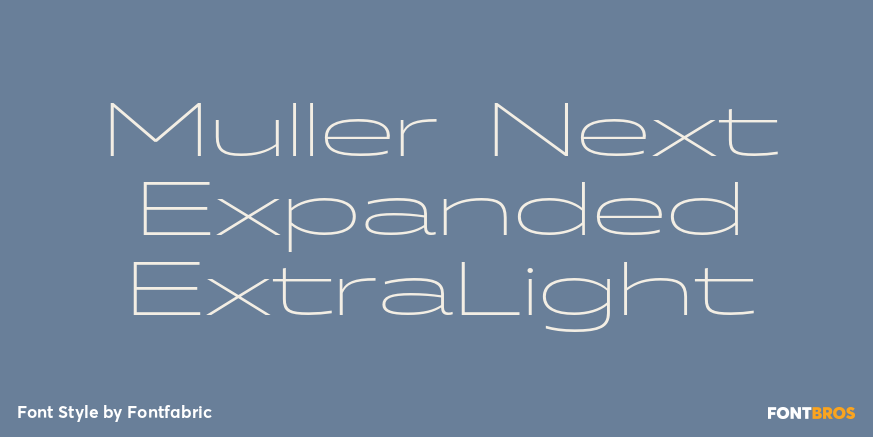 Muller Next Expanded ExtraLight Font Poster #1