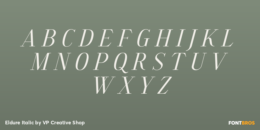 Eldure Italic Font Poster #2