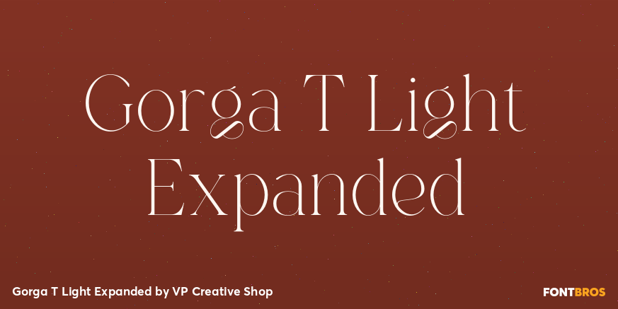 Gorga T Light Expanded Font Poster #1