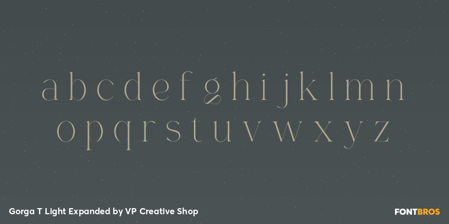 Gorga T Light Expanded Font Poster #3