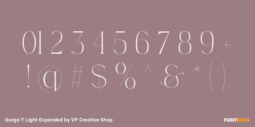 Gorga T Light Expanded Font Poster #4