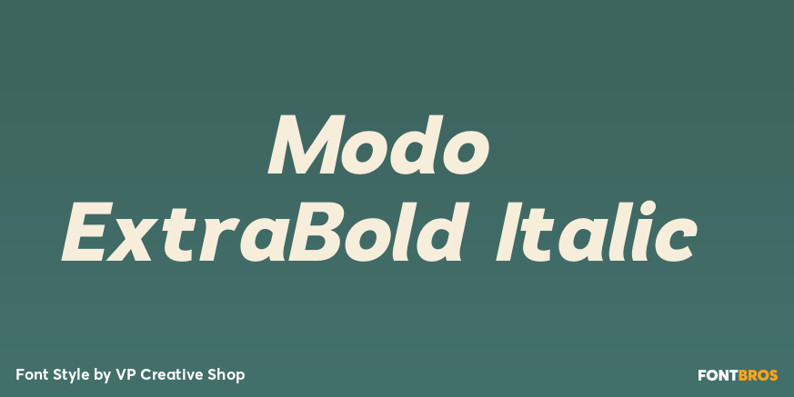 Modo ExtraBold Italic Font Poster #1
