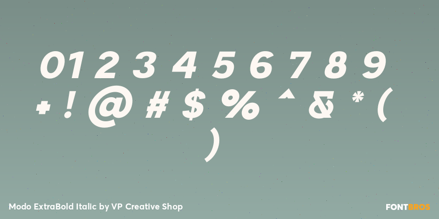 Modo ExtraBold Italic Font Poster #1