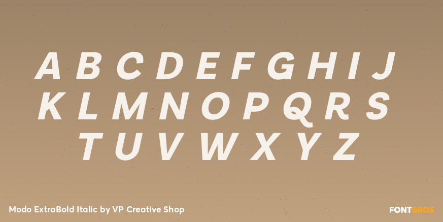 Modo ExtraBold Italic Font Poster #1