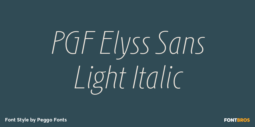 PGF Elyss Sans Light Italic Poster