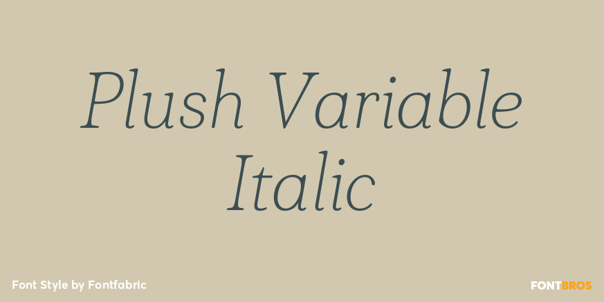 Plush Variable Italic Poster