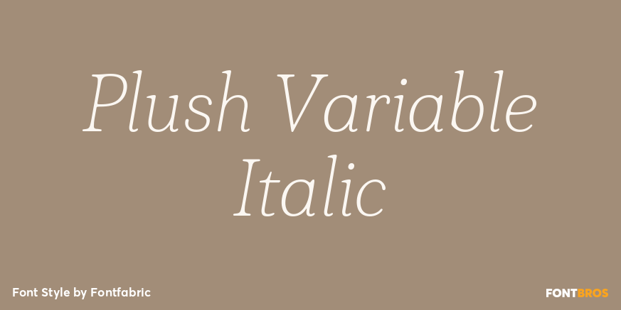 Plush Variable Italic Poster