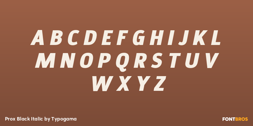 Prox Black Italic Font Poster #2