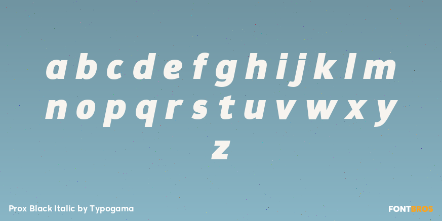 Prox Black Italic Font Poster #3