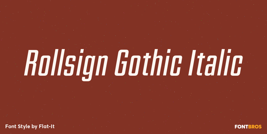 Rollsign Gothic Italic Poster