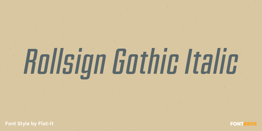 Rollsign Gothic Italic Poster