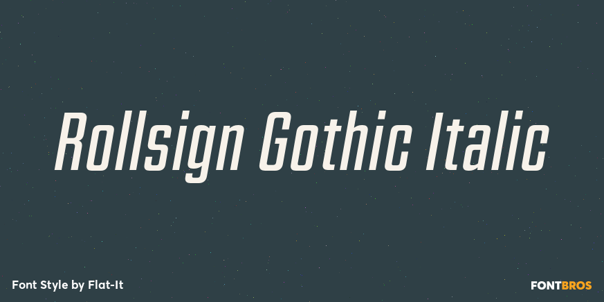 Rollsign Gothic Italic Poster