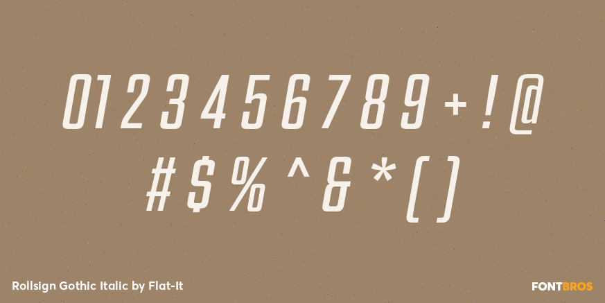 Rollsign Gothic Italic Font Poster #4