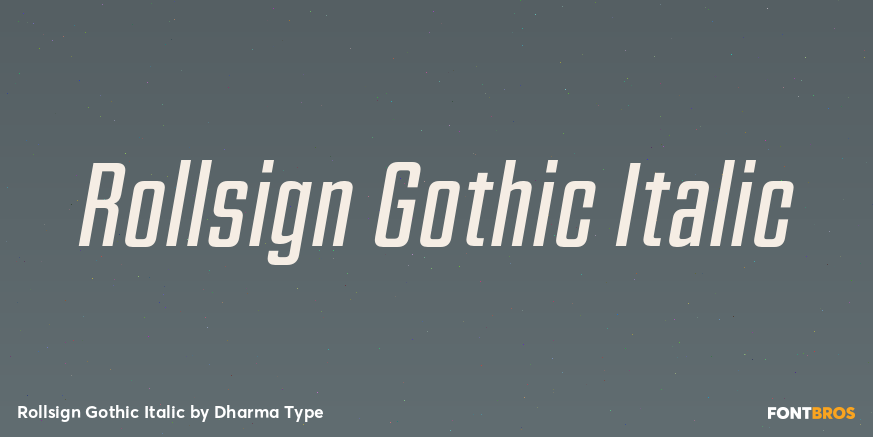 Rollsign Gothic Italic Poster