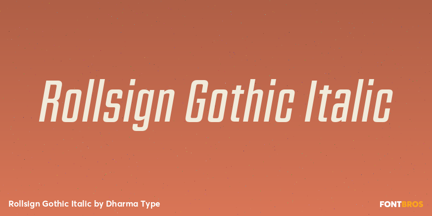 Rollsign Gothic Italic Poster