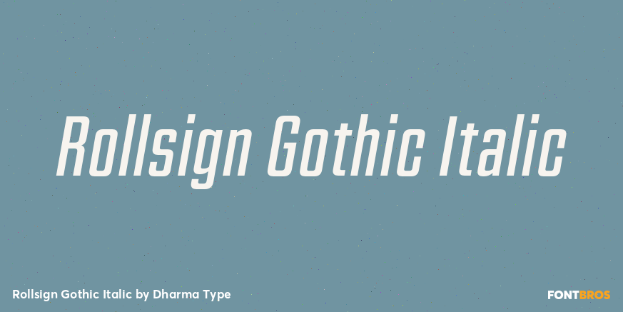 Rollsign Gothic Italic Poster