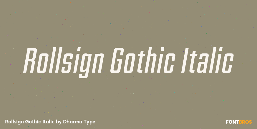 Rollsign Gothic Italic Poster