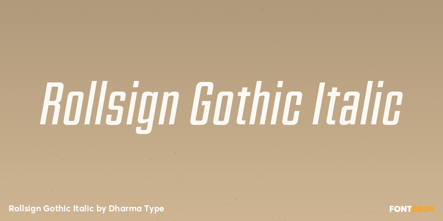 Rollsign Gothic Italic Poster