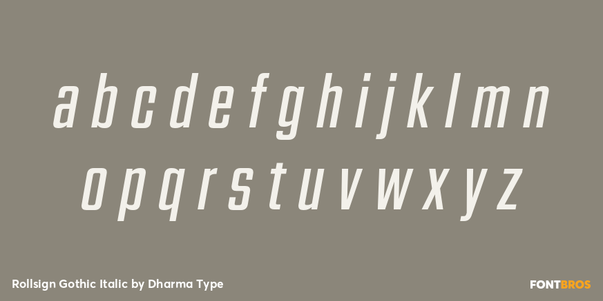 Rollsign Gothic Italic Font Poster #3