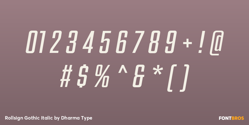 Rollsign Gothic Italic Font Poster #4