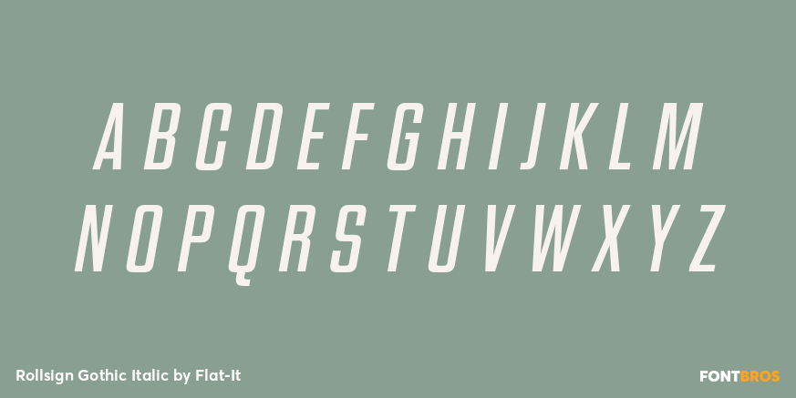 Rollsign Gothic Italic Font Poster #2