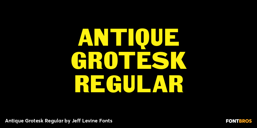 Antique Grotesk Regular Poster