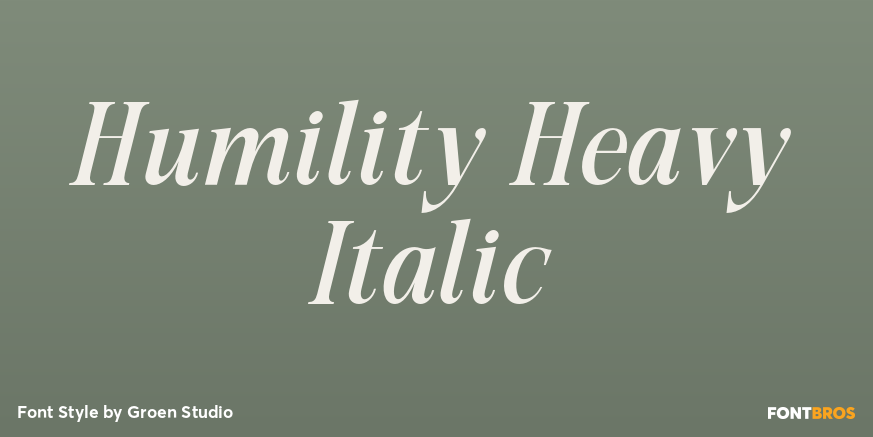 Humility Heavy Italic Poster