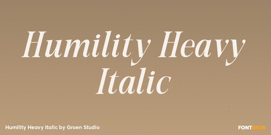 Humility Heavy Italic Poster