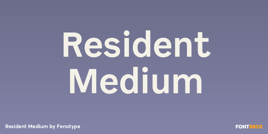 Resident Medium Font Poster #1