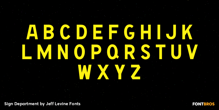 Sign Department Font Poster #2