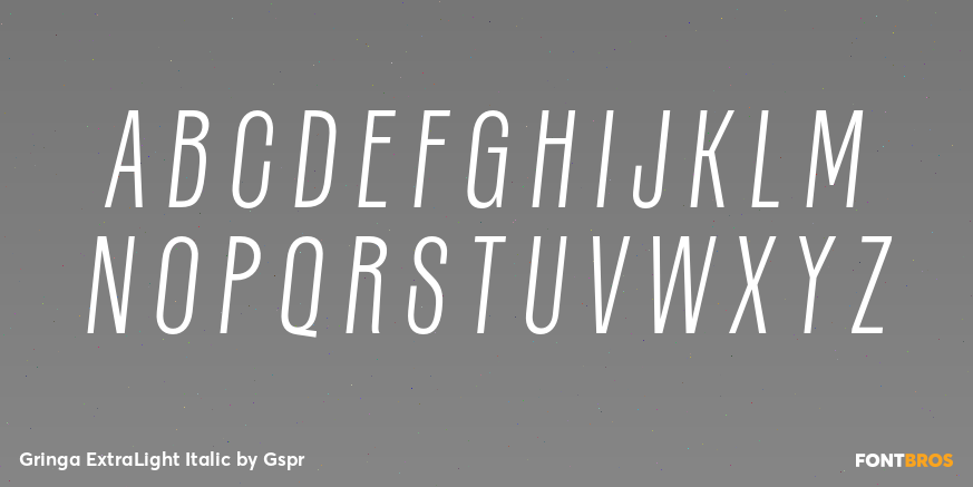 Gringa ExtraLight Italic Font Poster #1