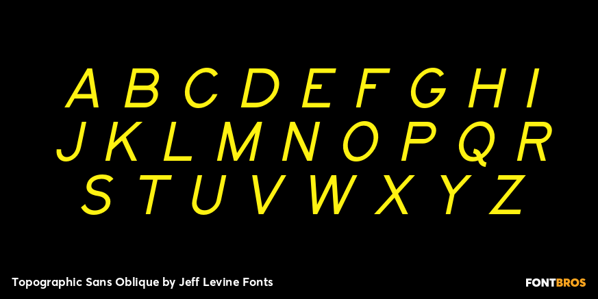 Topographic Sans Oblique Font Poster #2