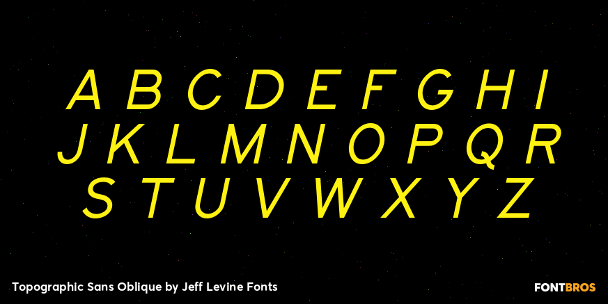 Topographic Sans Oblique Font Poster #3