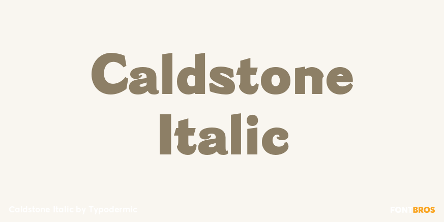 Caldstone Italic Poster