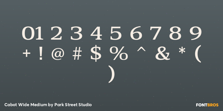 Cabot Wide Medium Font Poster #4