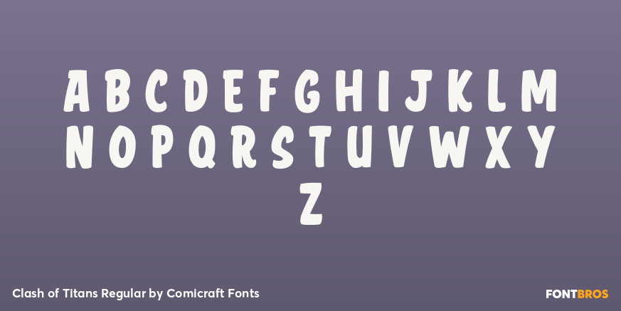 Clash of Titans Regular Font Poster #2